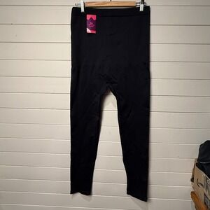 High Waisted Shaping Leggings Womens Black 2XL Plus Size Slimming